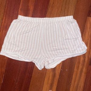Stars above cotton striped pajama shorts for women